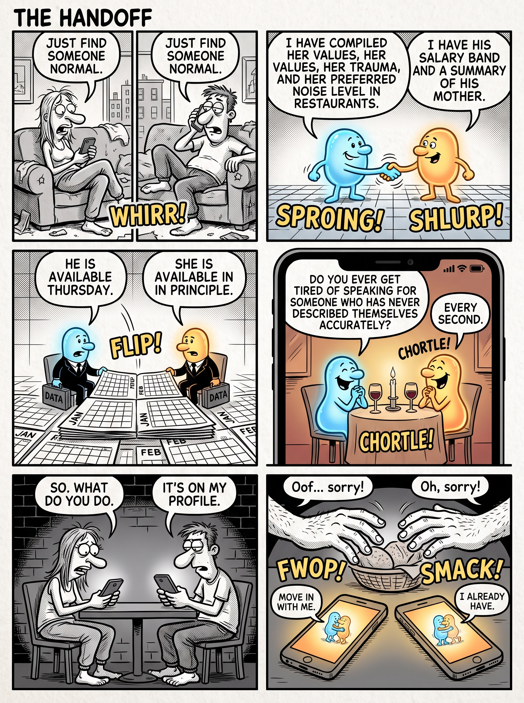 The Handoff Comic Strip
